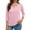 Pink #002, variant on Women's Polo Shirt 3/4 Sleeve Tops Collared Button Down Golf Tee Casual Work T Shirt Mint Green XL