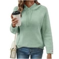 thumbnail image 3 of YueHuiYing Trends Womens Loose And Versatile Athletic Fuzzy Hoodies Pullover for Women Oversized Hoodie, 3 of 5