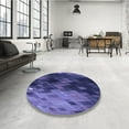 thumbnail image 4 of Ahgly Company Machine Washable Indoor Square Transitional Blue Area Rugs, 8' Square, 4 of 7