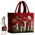 thumbnail image 3 of Dwellin Quilted Tote Bag for Women Large Beach Shoulder Purse Handbag Floral Print Top Handle Satchel for Travel Work C-A 16*14", 3 of 6