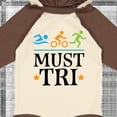 thumbnail image 4 of Inktastic Triathlon Sports Quote Must Tri Boys or Girls Long Sleeve Baby Bodysuit, 4 of 5