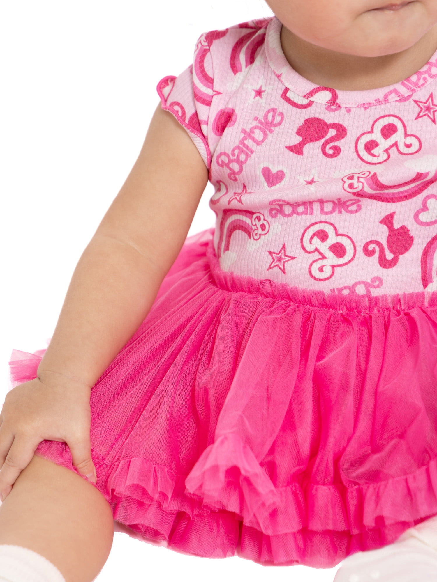 Barbie Baby Girls Tutu Dress Bodysuit with Matching Headband, 2-Piece, Sizes 0/3M-24M