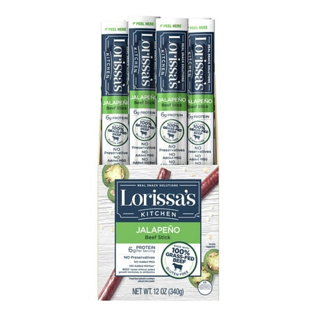 Lorissa s Kitchen Beef Sticks  Jalapeno 12ct. 1oz. Bb 10/2024