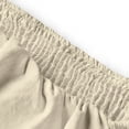 thumbnail image 3 of LEKWK Off the Shoulder Tops for Women Ruffle Short Sleeve Smocked Peasant Blouses Slim Fit Going Out Crop Tops Summer Fashion Beach Vacation Daily Outfits, 3 of 7