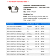 thumbnail image 2 of Automatic Transmission Filter Kit - Compatible with 2003 - 2005 Ford E-350 Club Wagon 2004, 2 of 2
