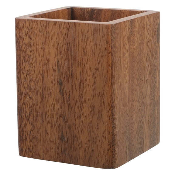 HEALEEP Pen Holder Desk Pencil Holder Wood Brown 1Pcs