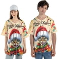 thumbnail image 4 of Merry Christmas Santa Devon Rex Scarf Twinkling Lights Xmas Holiday All Over Print 3D Baseball Shirt Cat Lover Kitten Owner Gifts Softball Sport - 00022, 4 of 6