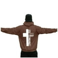 thumbnail image 3 of WILLBEST Sudaderas En Pareja Male Long Sleeve Hooded Sweatshirt Solid Color Back Print Sweatshirt Chica, 3 of 5