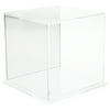 Plymor Clear Acrylic Display Case with Clear Base (Mirror Back), 6" x 6" x 6"