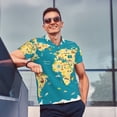 thumbnail image 4 of Fotbe World Map With Landmarks Camiseta Polo de Golf para Hombre con Estampado – Camisa Deportiva Transpirable con Cuello Abotonado-3X-Large, 4 of 6