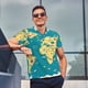 thumbnail image 4 of Balery World Map With Landmarks Camisa Polo de Hombre con Estampado, de Manga Corta y Tejido Medio, Camisa Tipo Golf Polo-XX-Large, 4 of 6