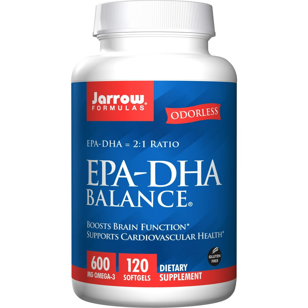 Jarrow Formulas EPADHA Balance Softgels, 600 Mg Omega3, 120 Ct