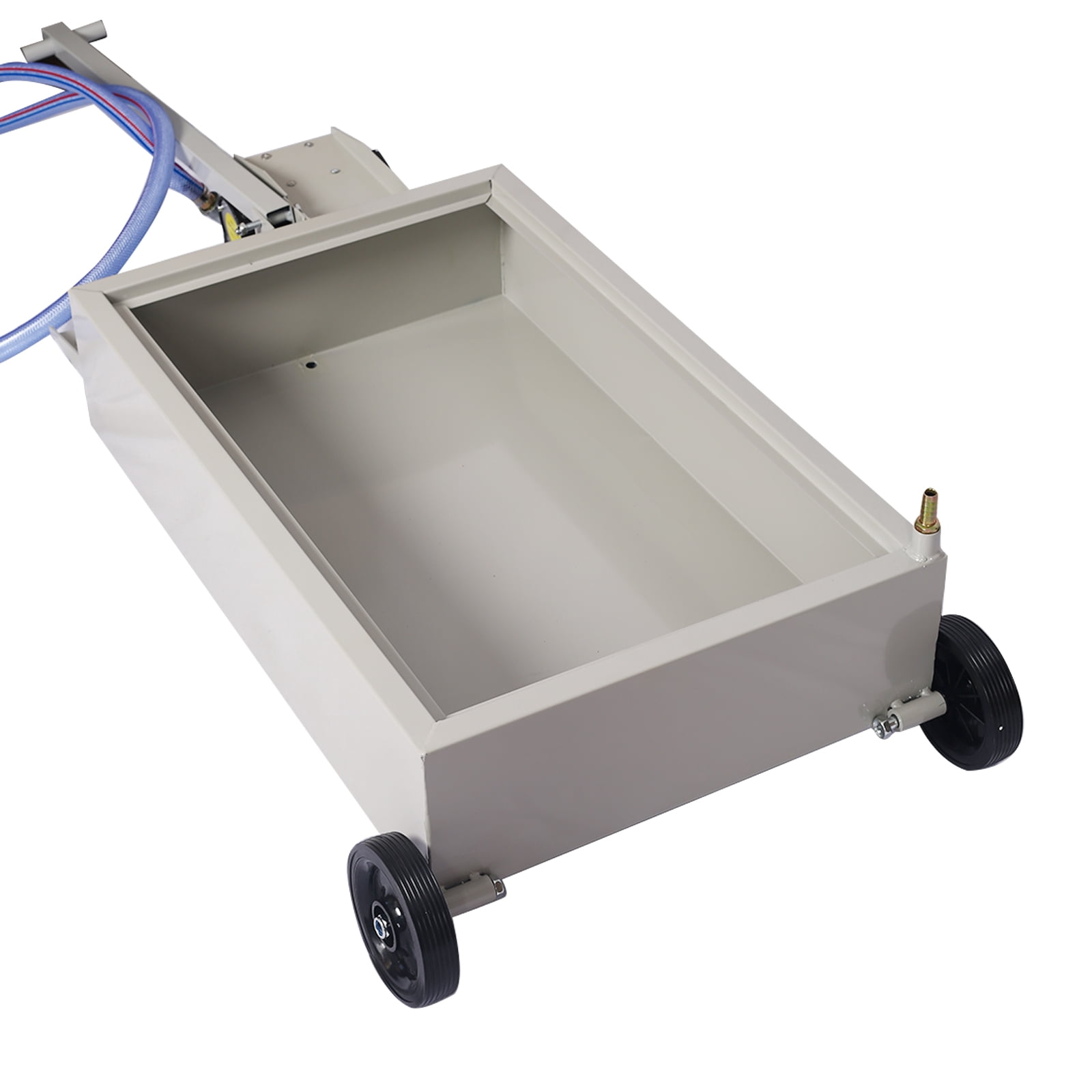Oil Drain Pan 20 Gallon Oil Drain Tank with Electric Pump, Portable Low Profile Oil Drain Pan, Large Capacity Truck Oil Change Pan with Hose, Swivel Casters Wheels for Car SUV Trucks, Gray