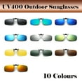 thumbnail image 3 of tooloflife Polarized Lens Clip Sunglasses Clip Night Vision Sunshade Anti-Glare Anti-UV Adults Unisex, 3 of 4