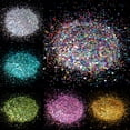 thumbnail image 2 of 10 g de copos de resina epoxi con purpurina gruesa y holográfica en forma de hexágono, lentejuelas brillantes con láser para rellenos de uñas de resina epoxi DIY, 2 of 5