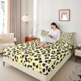 thumbnail image 4 of Castle Fairy Boys Girls Leopard Print Bed Sheets,Blue Yellow King Sheets, 4 of 7