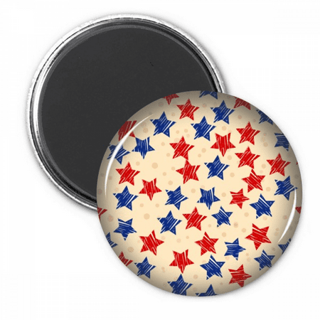 

Red Blue Pentagram America Country Elements Refrigerator Magnet Sticker Decoration Badge