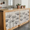 thumbnail image 6 of Farmhouse Dandelion Tier Curtains 36 Inch Length, Spring Modern Country Flower Black Beige Cafe Short Curtains for Bathroom Sink, Small Kitchen Curtain Light Filtering Drapes 2 Panels 27.5"Wx36"L, 6 of 8