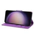 thumbnail image 4 of SaniMore for Samsung Galaxy S21 FE Case with Wrist Strap, Butterfly Embossed Magnetic Card Slot & Cash Bag Shockproof PU Leather Flip Folding Wallet Kickstand for Samsung S21 FE, Purple, 4 of 7