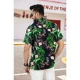 thumbnail image 3 of LA LEELA Men's Hawaiian Shirts Short Sleeve Button Down Shirt Mens Party Shirts Casual Vacation Summer Tropical Island Shirts for Men Funny M Navy, Cockatoo, 3 of 5