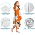 thumbnail image 7 of Orange Halloween Ghosts Hooded Bath Towel，50"x30" for Ages 3 To 12 Kids, Quick Dry Lightweight Soft Microfiber Hood Beach Towel Cover Up for Kids, 7 of 7