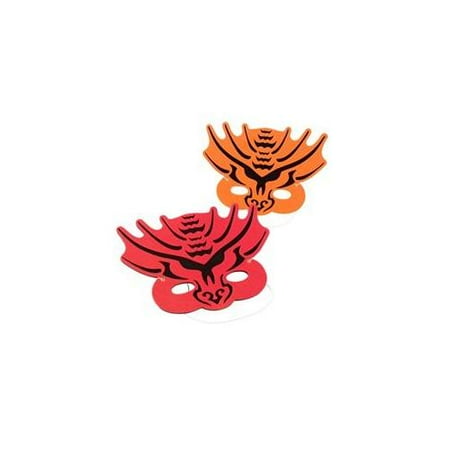 Creative Converting 159369 Foam Dragon Masks-Assorted- 4 count