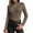 Light Brown, variant on Women's Mock Turtleneck Long Sleeve Shirts Fall Ribbed Tops Fleece Basic Layering Soft Thermal Undershirts Tee
