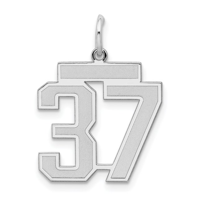 925 Sterling Silver Number 37 Pendentif Pendentif Pendentif Breloques