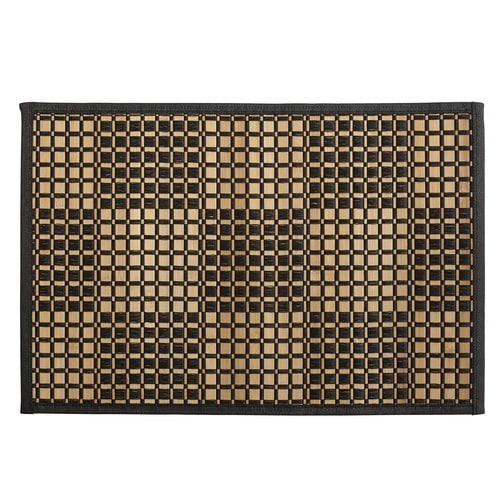 Mainstays Bamboo Checkered 12"x18" Rectangular Table Placemat Black