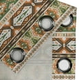 thumbnail image 5 of Ambesonne Tribal Grommet Curtain, Aztec Mayan Style Stripe, 50" x 63", Green Brown Amber, 5 of 6