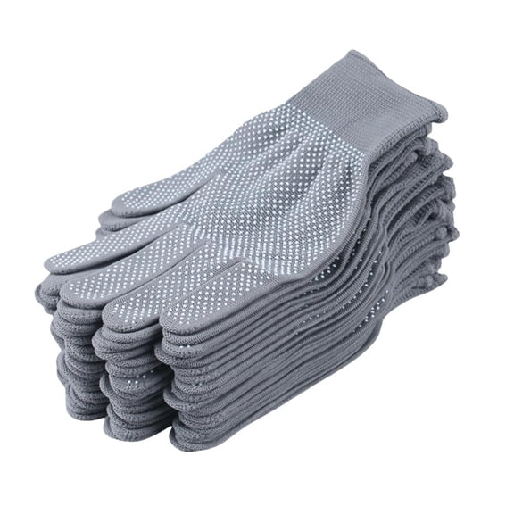 10Pairs Work Gloves Anti-slip Knitted Stretchy Cloth Glove Thin Moist Glove Liners