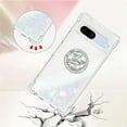 thumbnail image 2 of Glitter Clear Sparkly Bling Google Pixel 7A Case, Flowing Liquid Quicksand Cover with Diamond Ring Holder Case for Google Pixel 7A  Colorful, 2 of 14