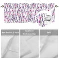 thumbnail image 3 of Pink Purple Spring Floral Kitchen Valances for Windows, Small Valance Curtains Rod Pocket Window Treatments Blooms Botanical Summer Window Valances for Living Room Bathroom Bedroom 54"x18", 3 of 9