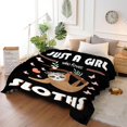 thumbnail image 2 of Just Girl Loves Sloths Blanket Soft Blankets and Throws Flannel Cozy Lightweight Quilt Gift Perfect for Bed Sofa Couch-60 x50 Medium for Teen, 2 of 7