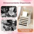 thumbnail image 3 of Joyero Organizador de 6 Niveles con Espejo, Caja de Joyas de Cuero con Cajones de 5 Capas, Regalo para Mujer,Alahero Joyero Mujer,adecuada para joyas, Aretes, Anillos (Gris), 3 of 7