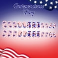 thumbnail image 6 of 4th Of July Independence Day French Tip Press-On Nails, Almond,Red White Blue, Medium, 24 Count,G, 6 of 9