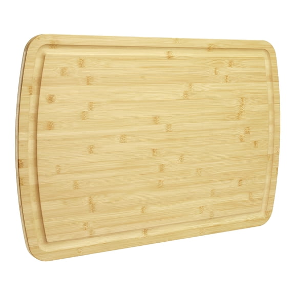 30x20 Inch Large Bamboo Cutting Board for Kitchen, Wood Noddle Board Stove Top Cover with Deep Juice Grooves for Home Commercial Use