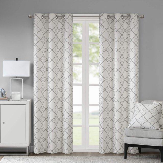 Cortina de ventana Madison Park Hayes de algodón con estampa