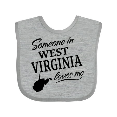 

Inktastic Someone in West Virginia Loves Me Gift Baby Boy or Baby Girl Bib