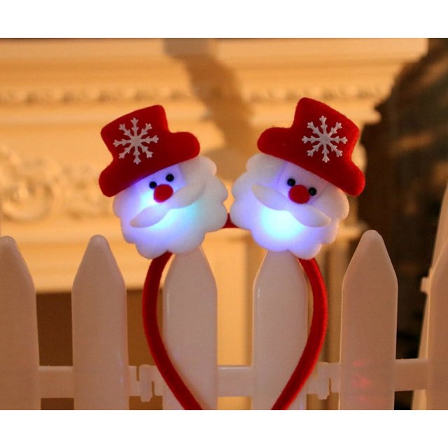 Luz Led parpadeante, suministros de fiesta, diadema luminosa LED para niñas, diadema de Reno de Navidad ligera