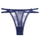 thumbnail image 4 of Gibobby Bikini elástico con algodón Ropa interior transparente encaje con bordado flores para mujer, Tanga Sexy, bragas sin rastro, calzoncillos transparentes transparentes（Azul， S), 4 of 5