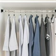 thumbnail image 4 of NOGIS 2 Pack Black Closet Rod Bracket Stainless Steel Wardrobe Rod Holder Heavy Duty Closet Rod Holders with Screws Closet Pole Socket Flange Closet Rod End Support, 4 of 7