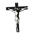 thumbnail image 2 of Estatua de crucifijo de pared, , decoración de Jesús, estatuilla tallada, cruz de pared para apartamento, sala de estar, oficina, regalo Negro, 2 of 8