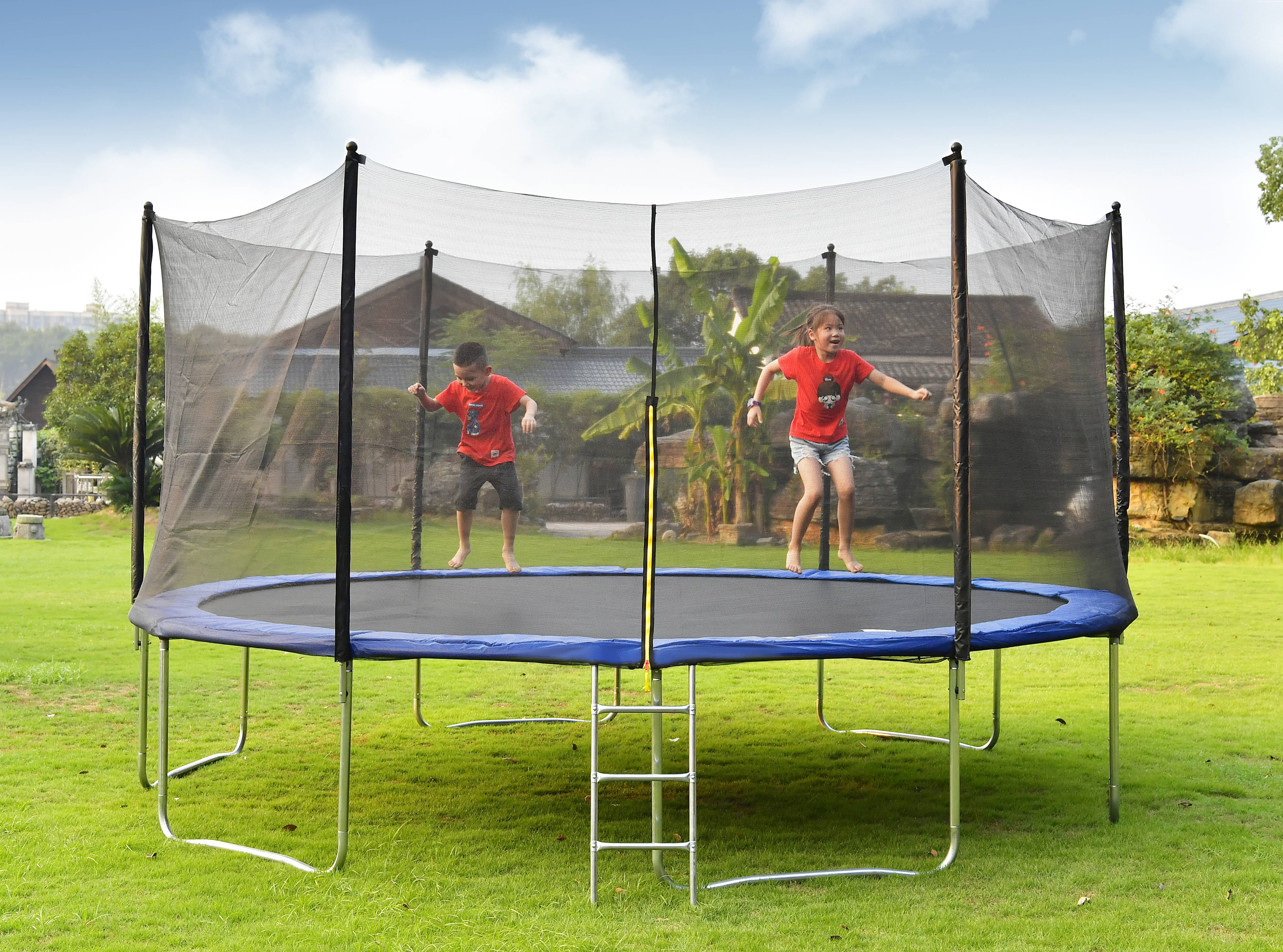 JumpKing 14 Trampoline With 6-Pole Enclosure | lupon.gov.ph