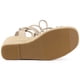 thumbnail image 5 of Alpargatas con tacón de plataforma y cordones para mujer Sandalias con cuña Beige 37, 5 of 7