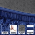 thumbnail image 6 of Nefoso 4ft x 4ft Round Area Rug, Soft Fluffy Circle Rug Shag Round Rugs for Living Room Bedroom Indoor Home Decor, Blue, 6 of 11
