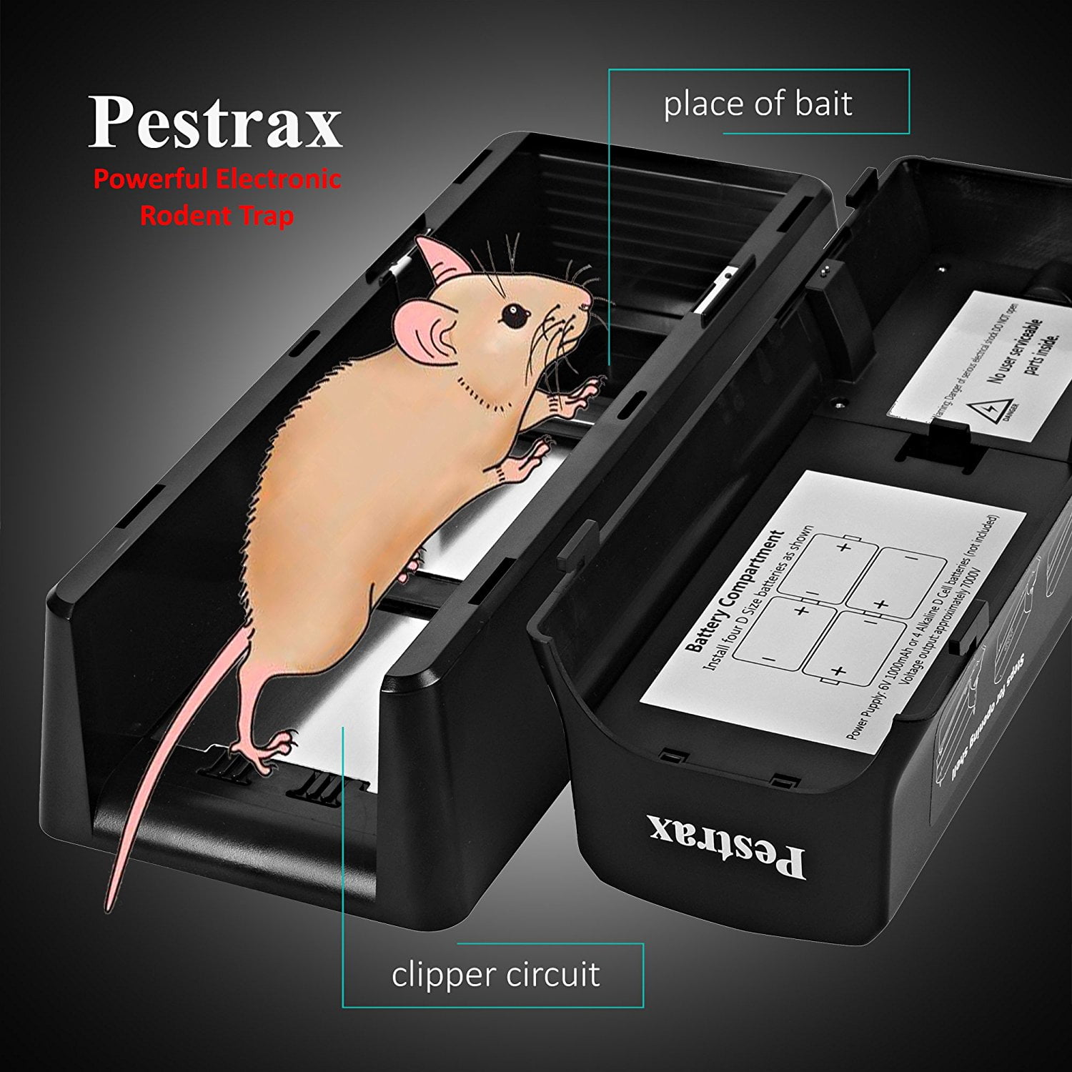 Electric Mouse Trap Intelligent High Pressure Trigger Electronic Rat Killer B9 