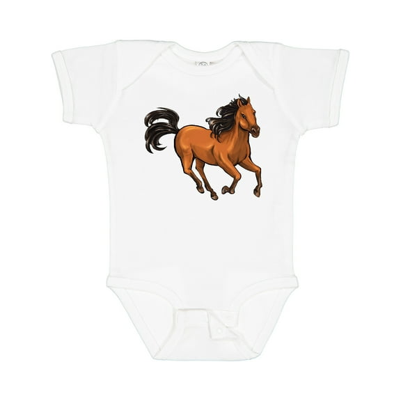 Inktastic Wild Mustang Horse Galloping Boys or Girls Baby Bodysuit