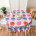 thumbnail image 5 of Easter Eggs Tablecloth, Cute Bunny Table Cloth for Party Decoration, Round 60 Inch, Happy Easter Themed Tablecloths for Dinner Kitchen Party Picnic, 5 of 6