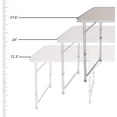 thumbnail image 4 of 6ft Height Adjustable Aluminum Alloy Folding Table White, 4 of 8
